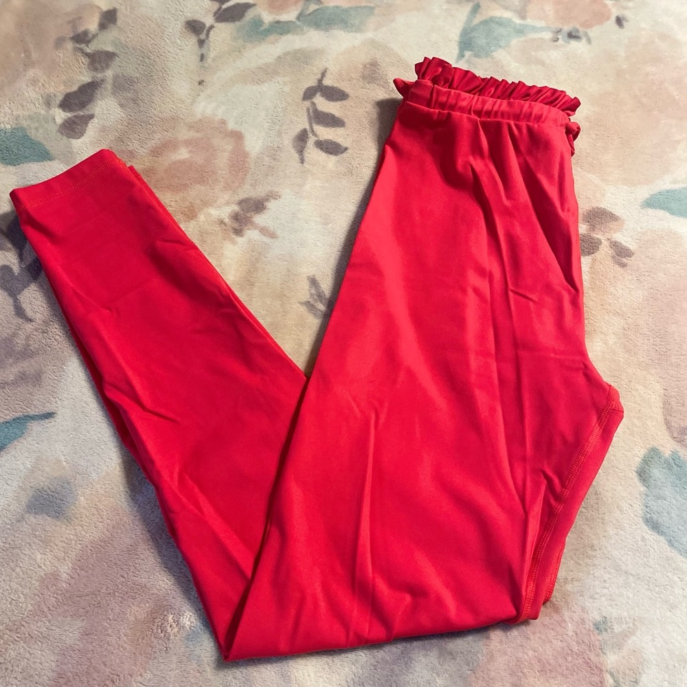 Celestine High Rise Scarlet Ruffle Leggings - Picture 10 of 15